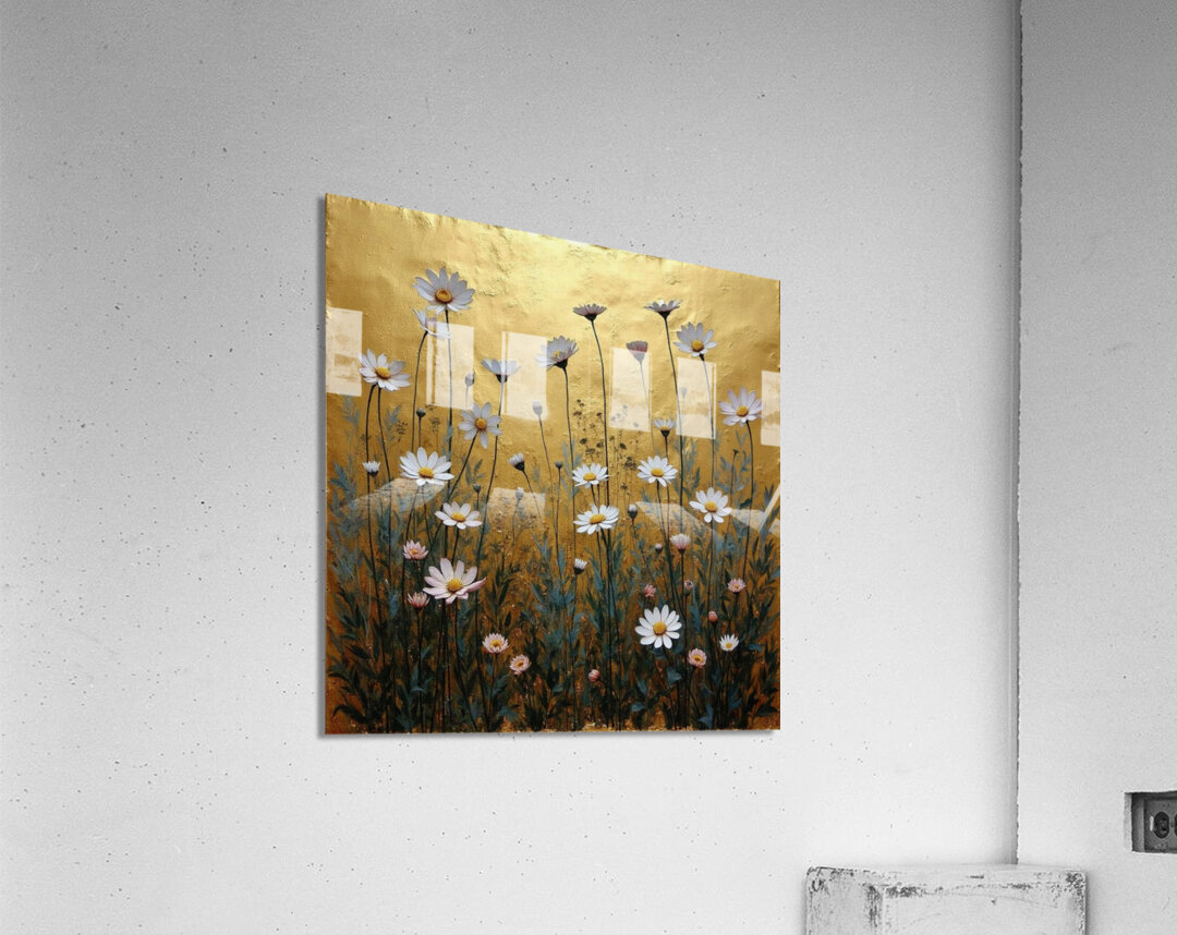 Wild Flowers on Gold 2024 09 02 12 45 18 Acrylic Print