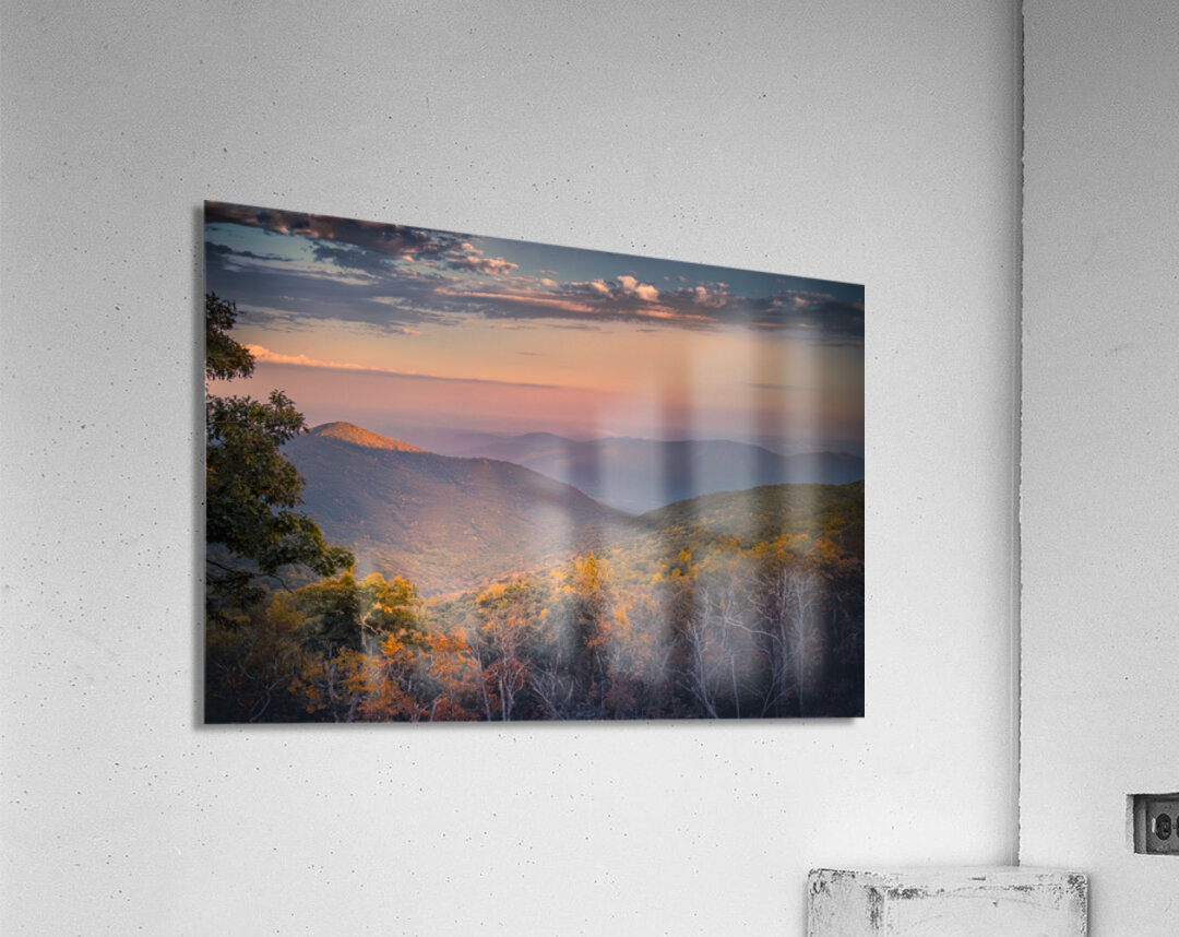 Blue Ridge Parkway Layers and Layers of Color Acrylic Print