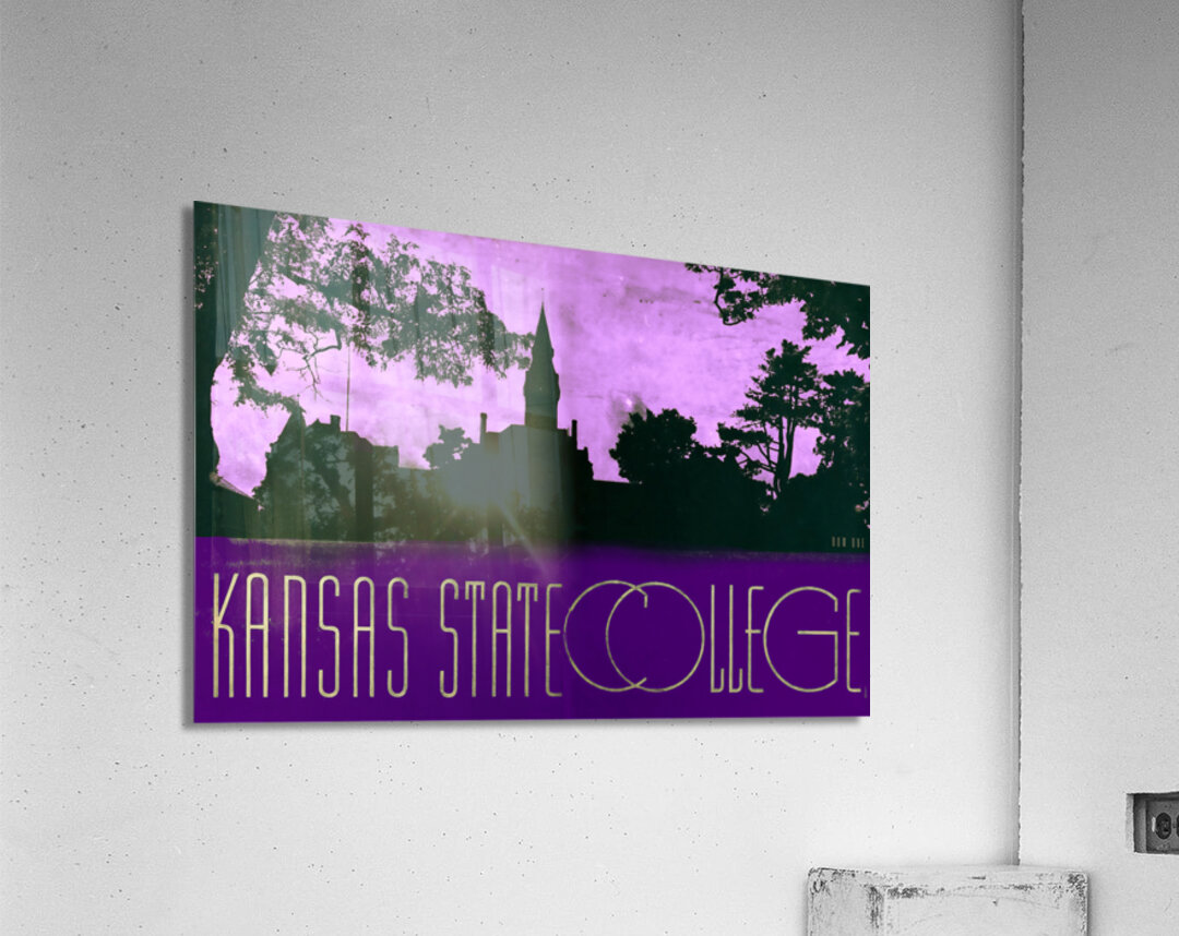 Vintage Kansas State College Campus Art Acrylic Print