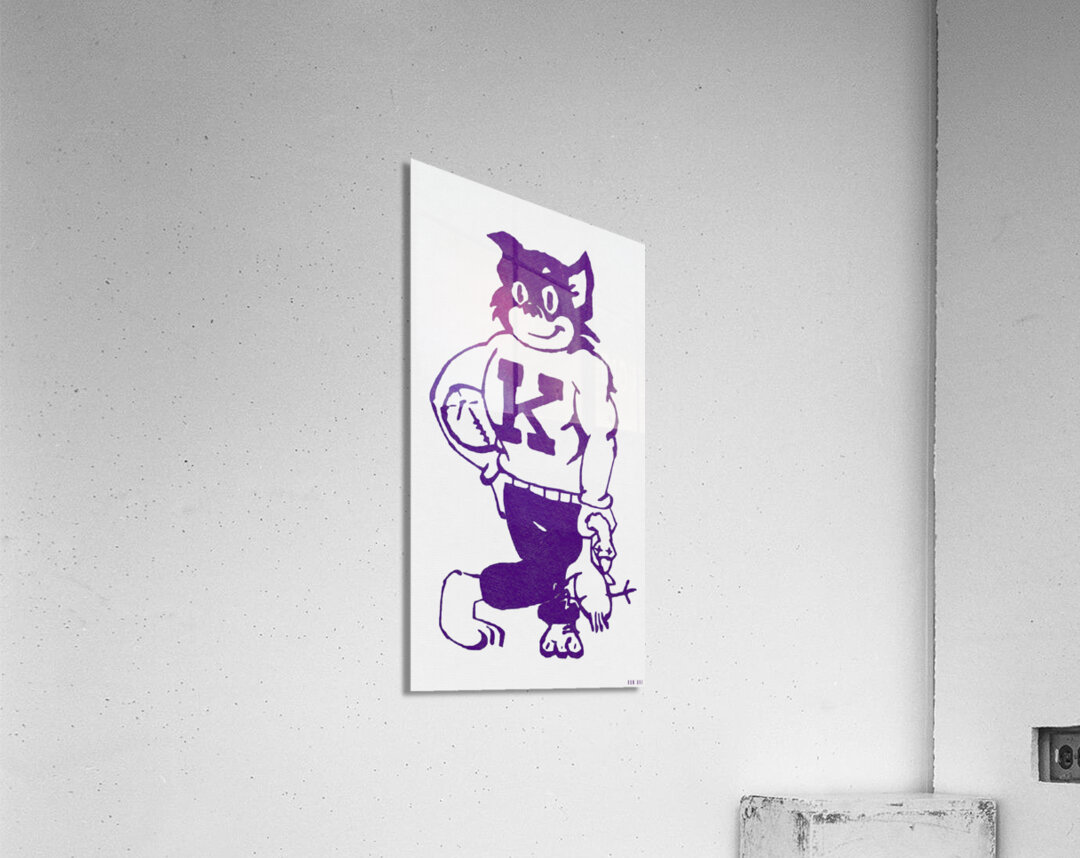 1960s kansas state wildcat cartoon art Acrylic Print