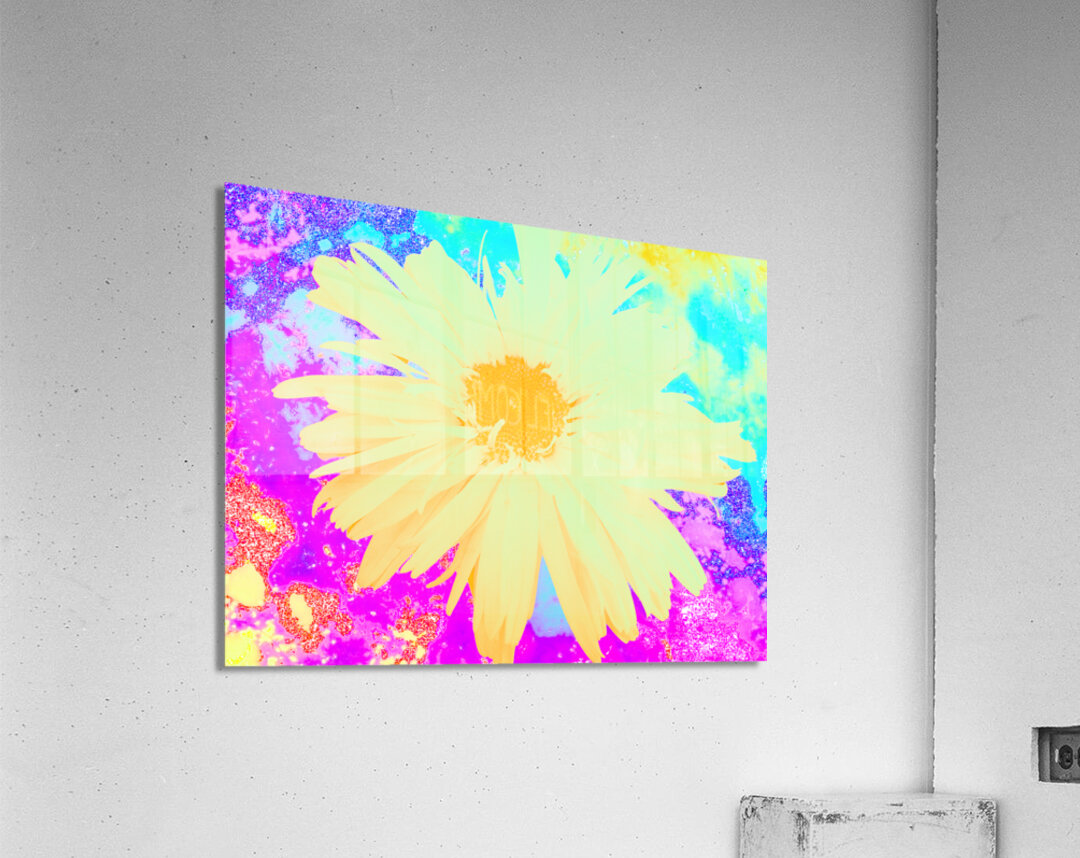 Abstract Pastel Daisy Acrylic Print