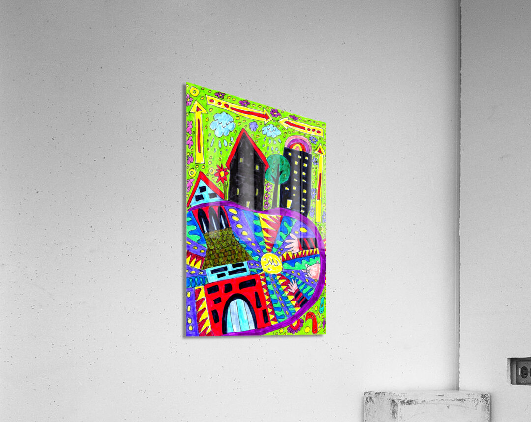 Abstract Doodle Art Chaos Acrylic Print