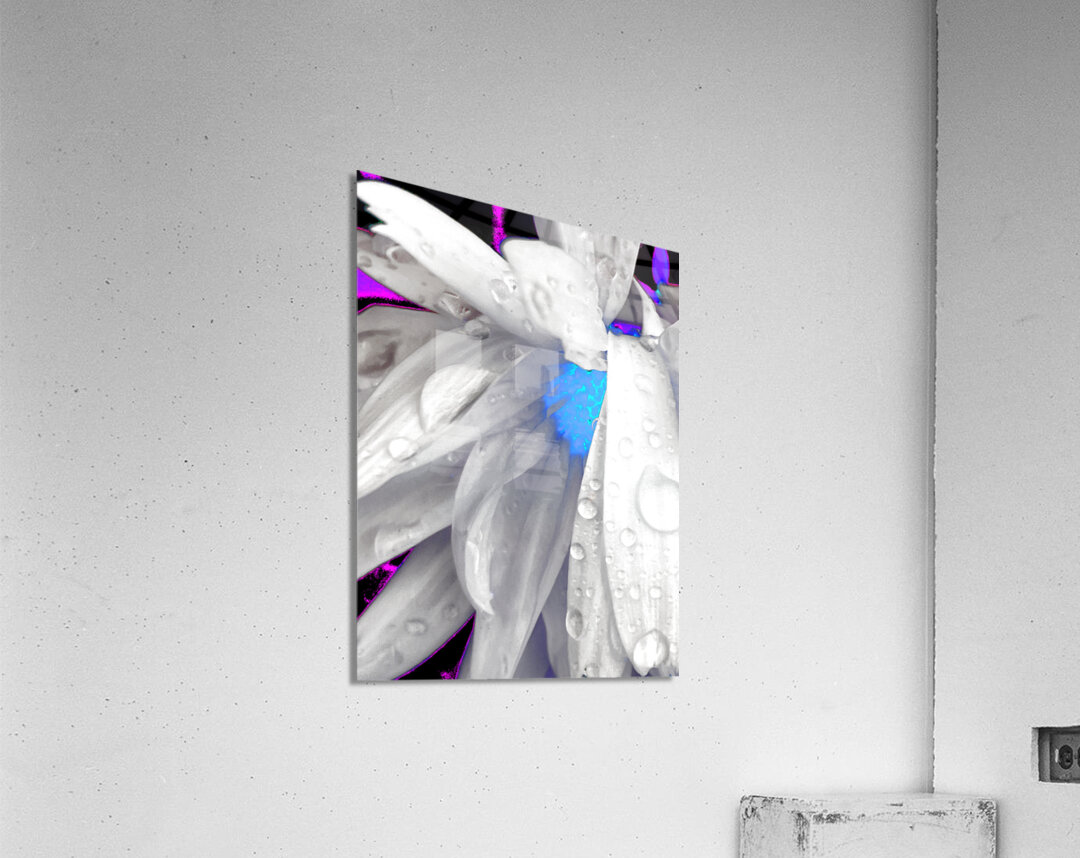 Abstract Daisy Blue Light Acrylic Print