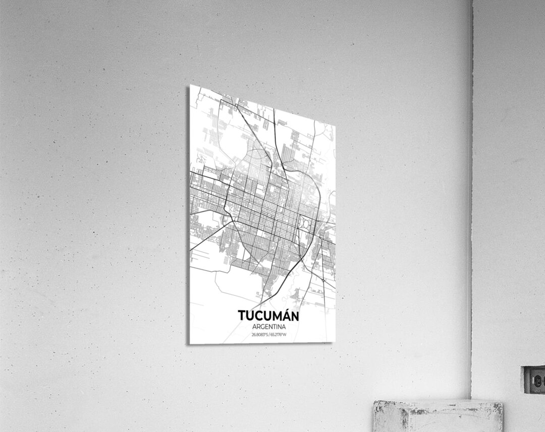 Tucuman Argentina City Map Print Acrylic Print