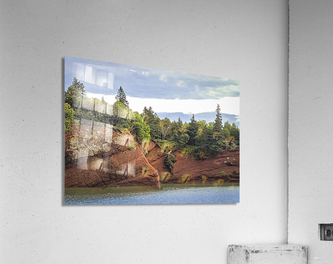 Fundy Bay caves Acrylic Print