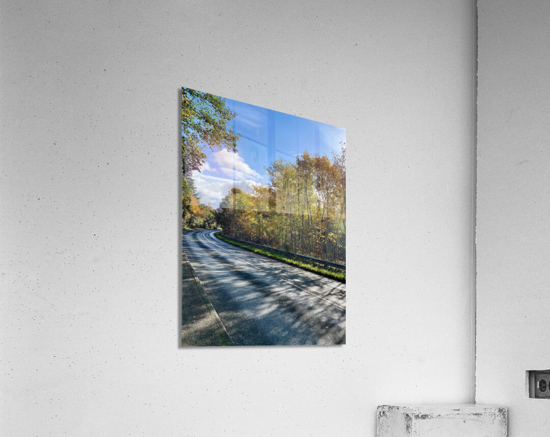 The Winding Autumnal Road in the Scottish Highlands Acrylic Print