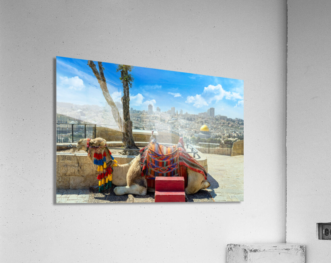 Jerusalem Islamic shrine Dome of the Rock located in the Old City on Temple Mount Acrylic Print