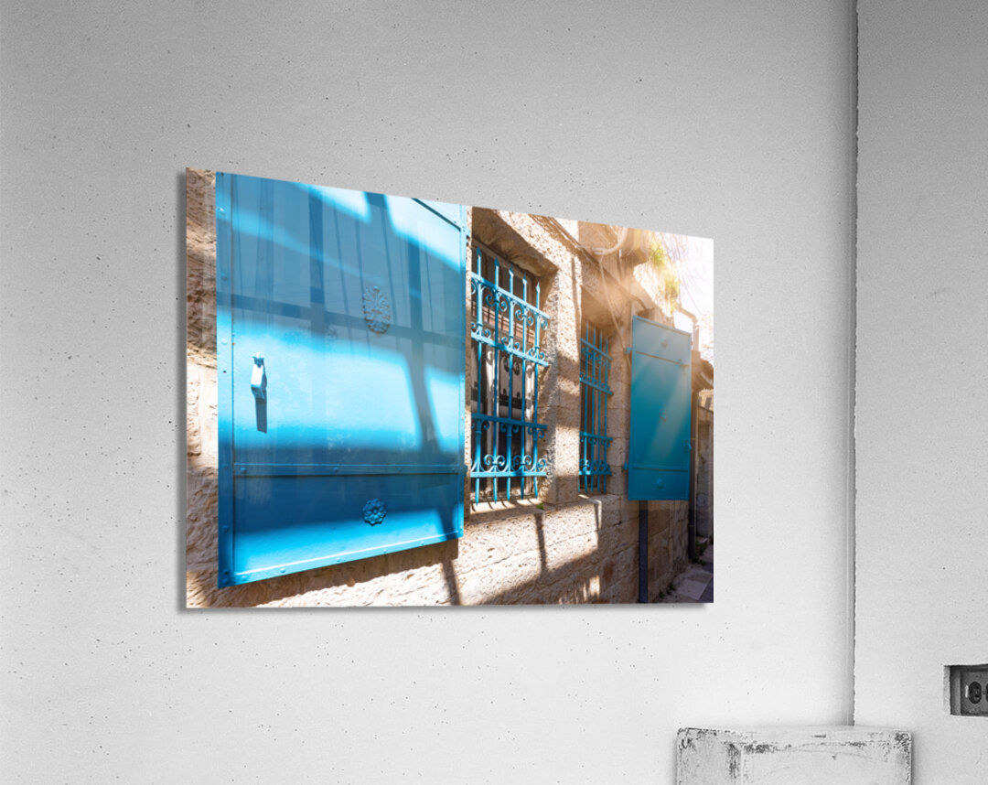 Israel Jerusalem old narrow streets of Nahlaot historic neighborhood with many small synagogues Acrylic Print