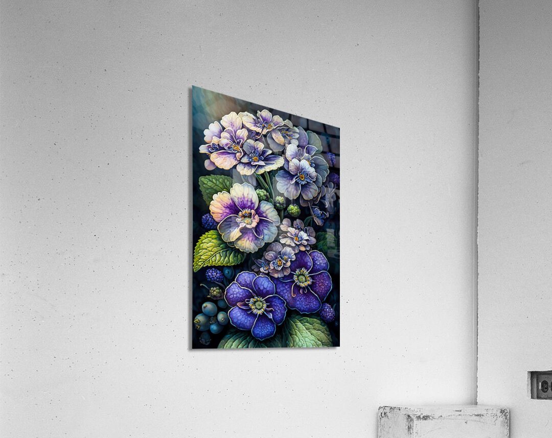 ArtXcl 158 flowers blue  Acrylic Print