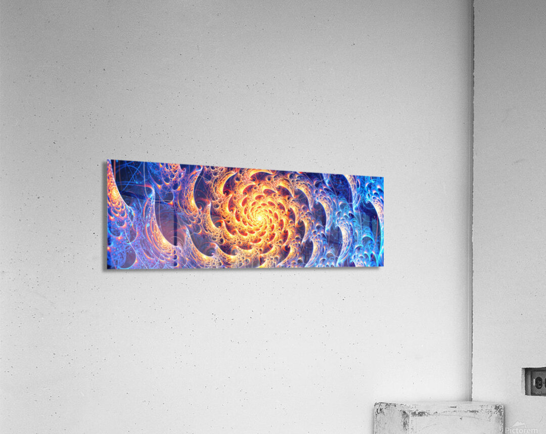 Vortex Dance of the Cosmos - Panoramic Acrylic Print