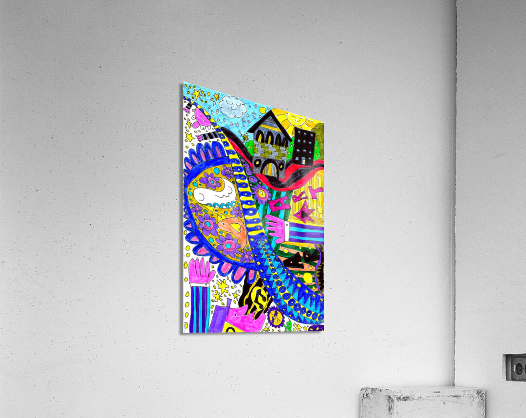 Abstract Doodle Art Creativity Acrylic Print