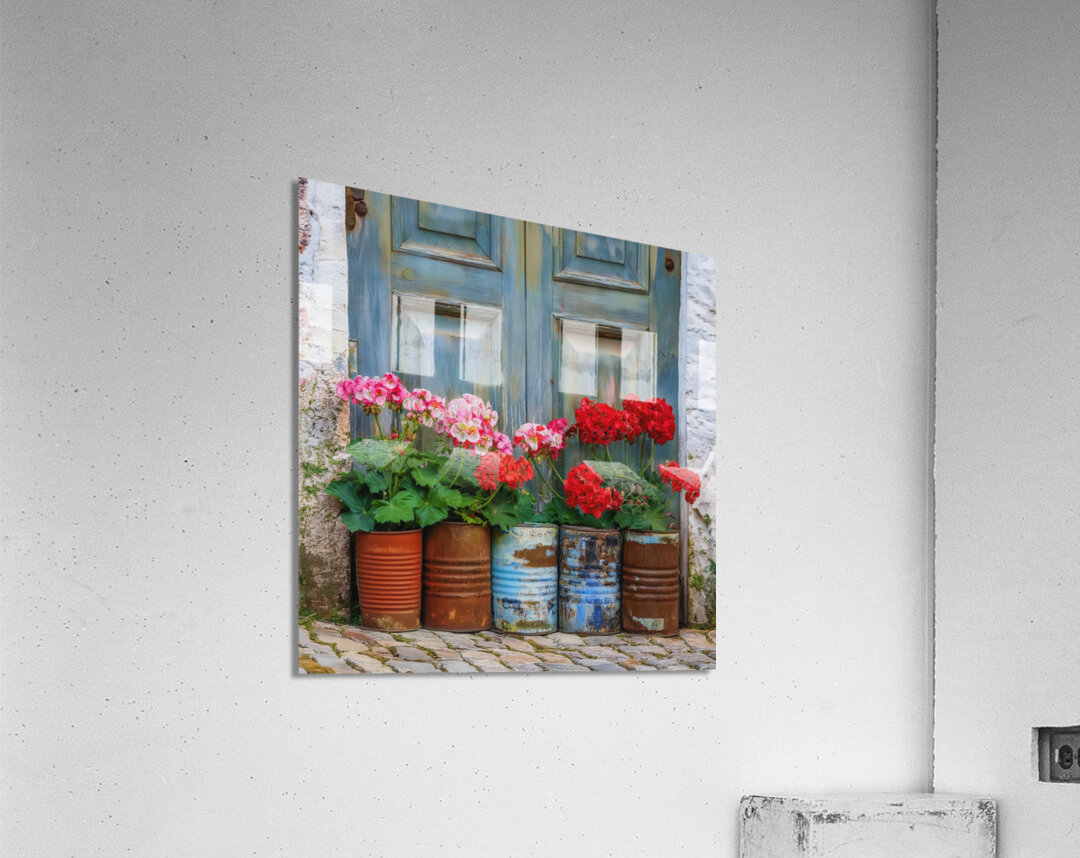 GERRIES IN RUSTY CANS Acrylic Print