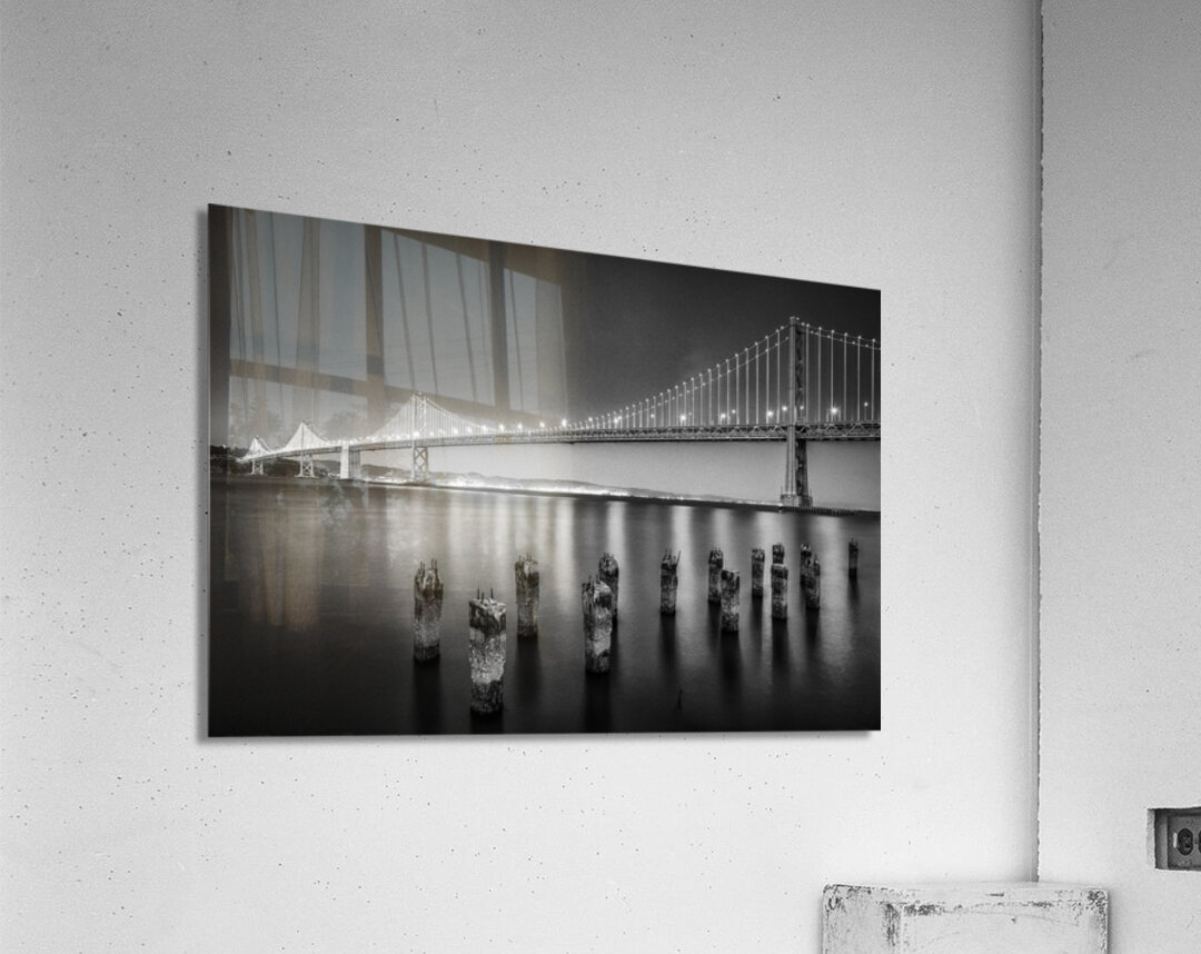 Night San Francisco Bay Bridge Acrylic Print