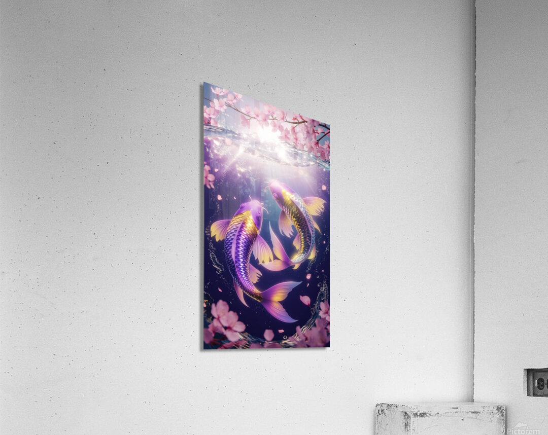 Serene Harmony: Dreamy Koalas in a Vibrant Landscape Acrylic Print