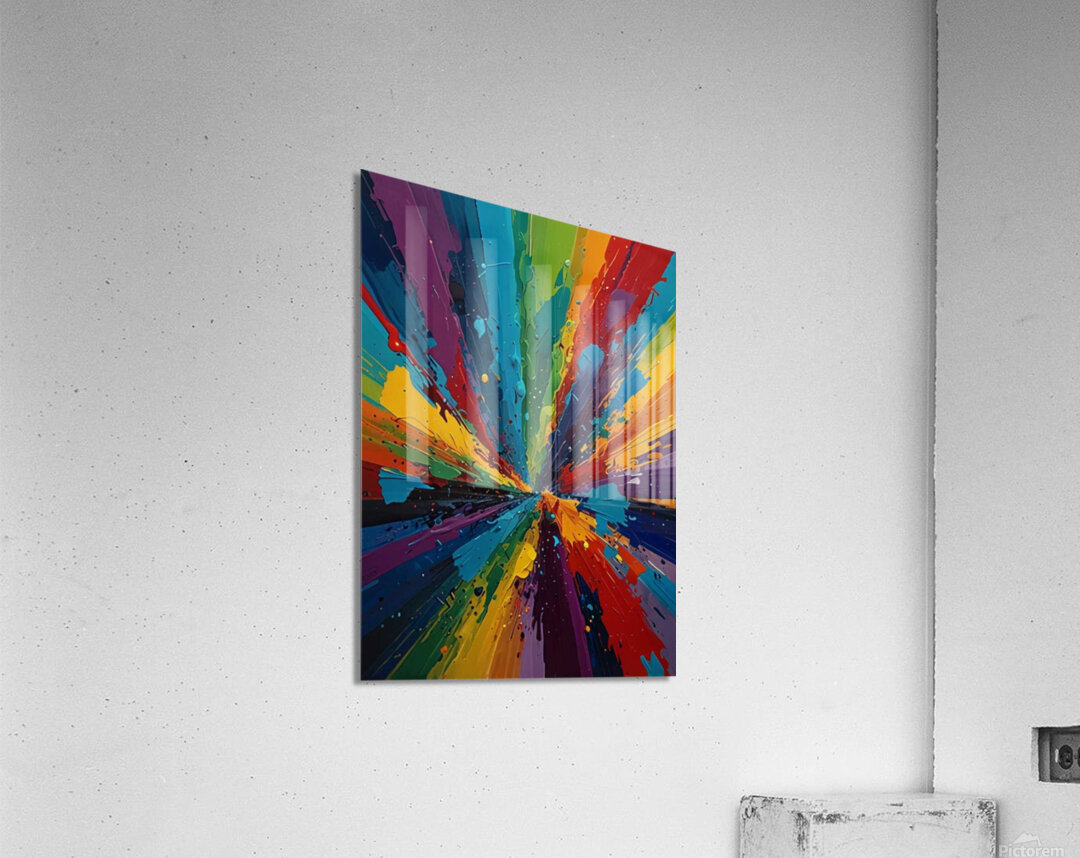 Dreamscape Fusion: The Art of Colorful Abstraction Acrylic Print