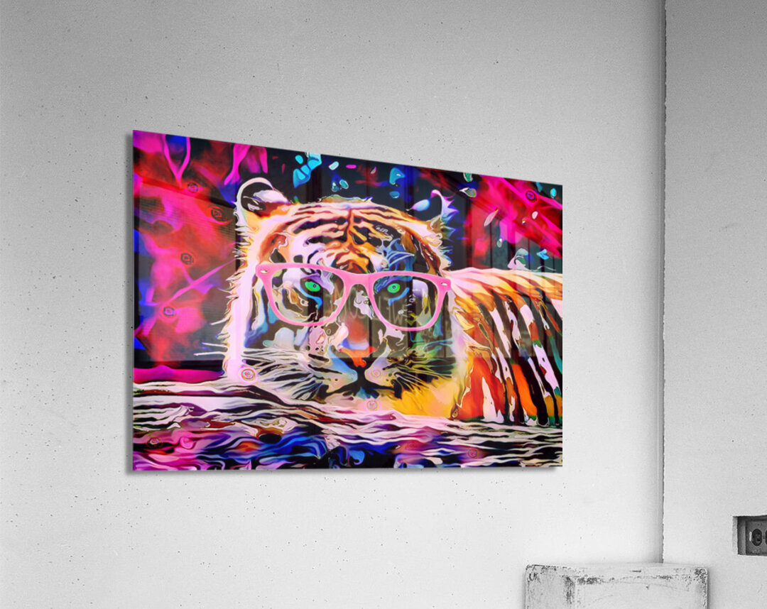 Tiger à Lunette master Impression acrylique