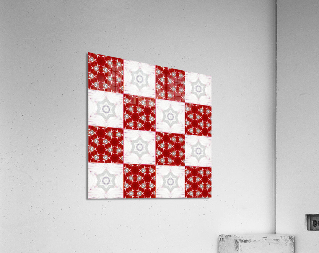 Abstract Pale Star Patchwork Delight  Acrylic Print