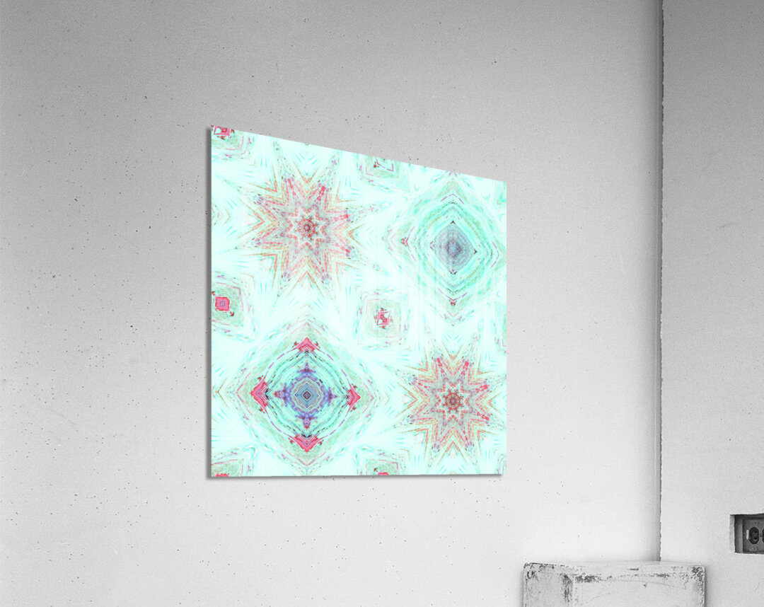 Abstract Geometric Pastel Pattern Acrylic Print