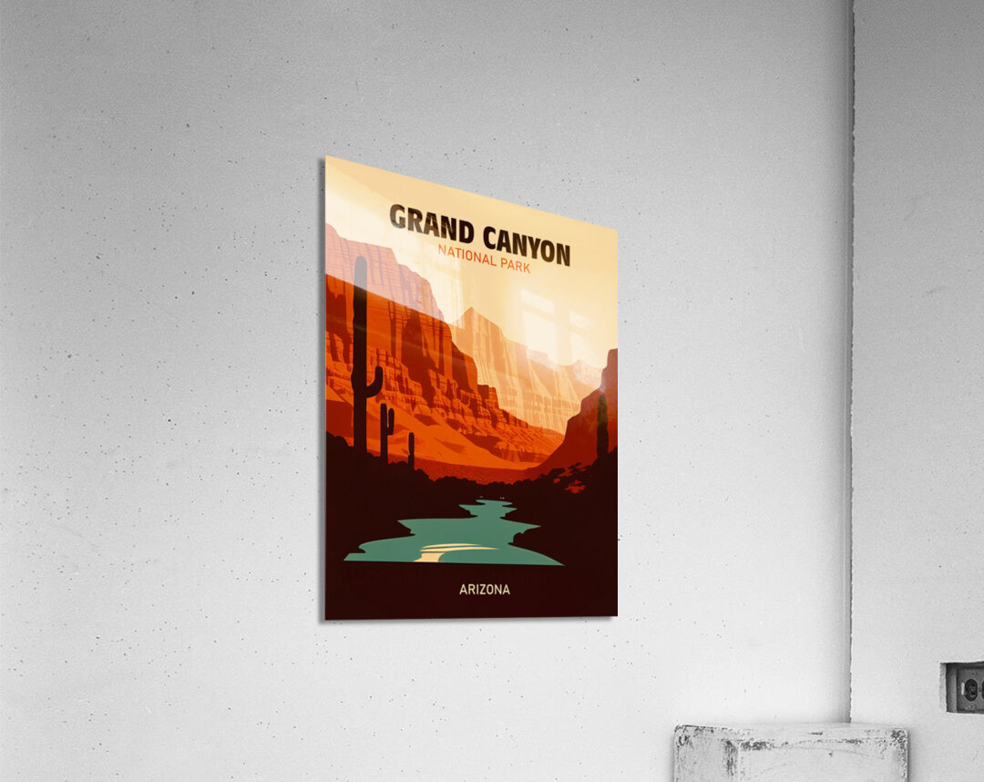 Grand Canyon National Park vintage travel poster Acrylic Print