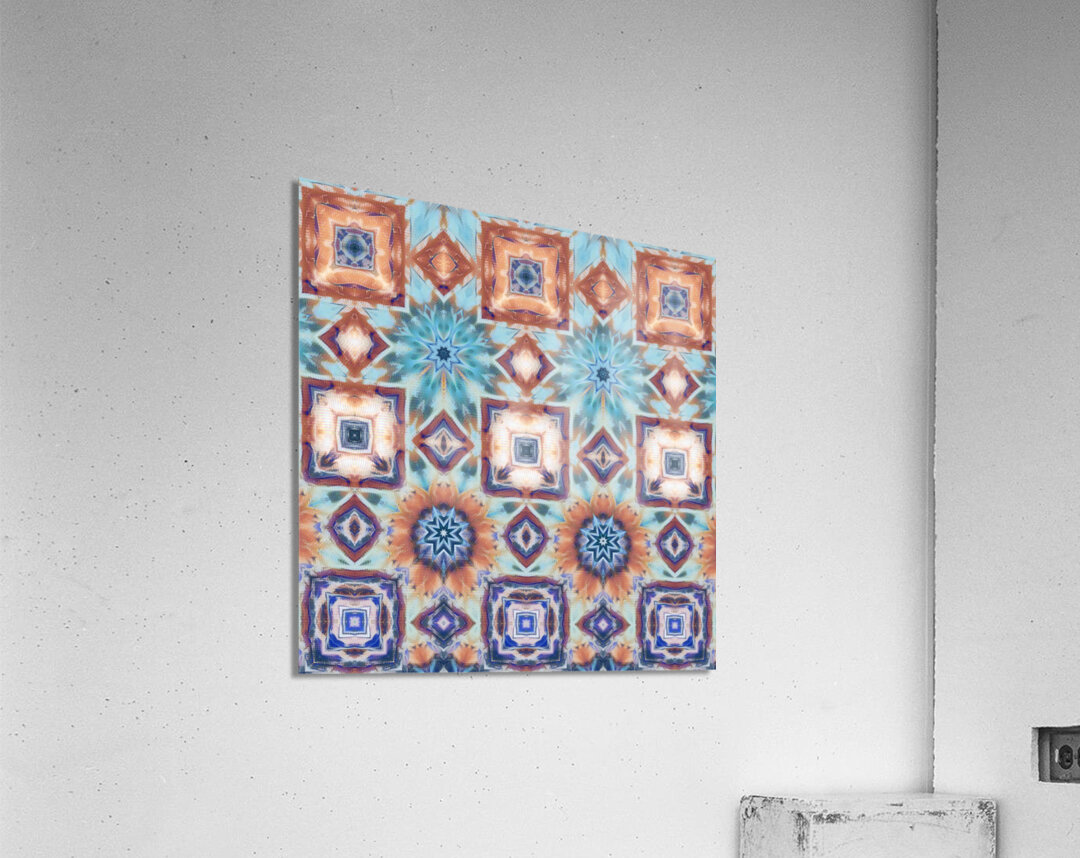 Abstract Geometric Floral Design Acrylic Print