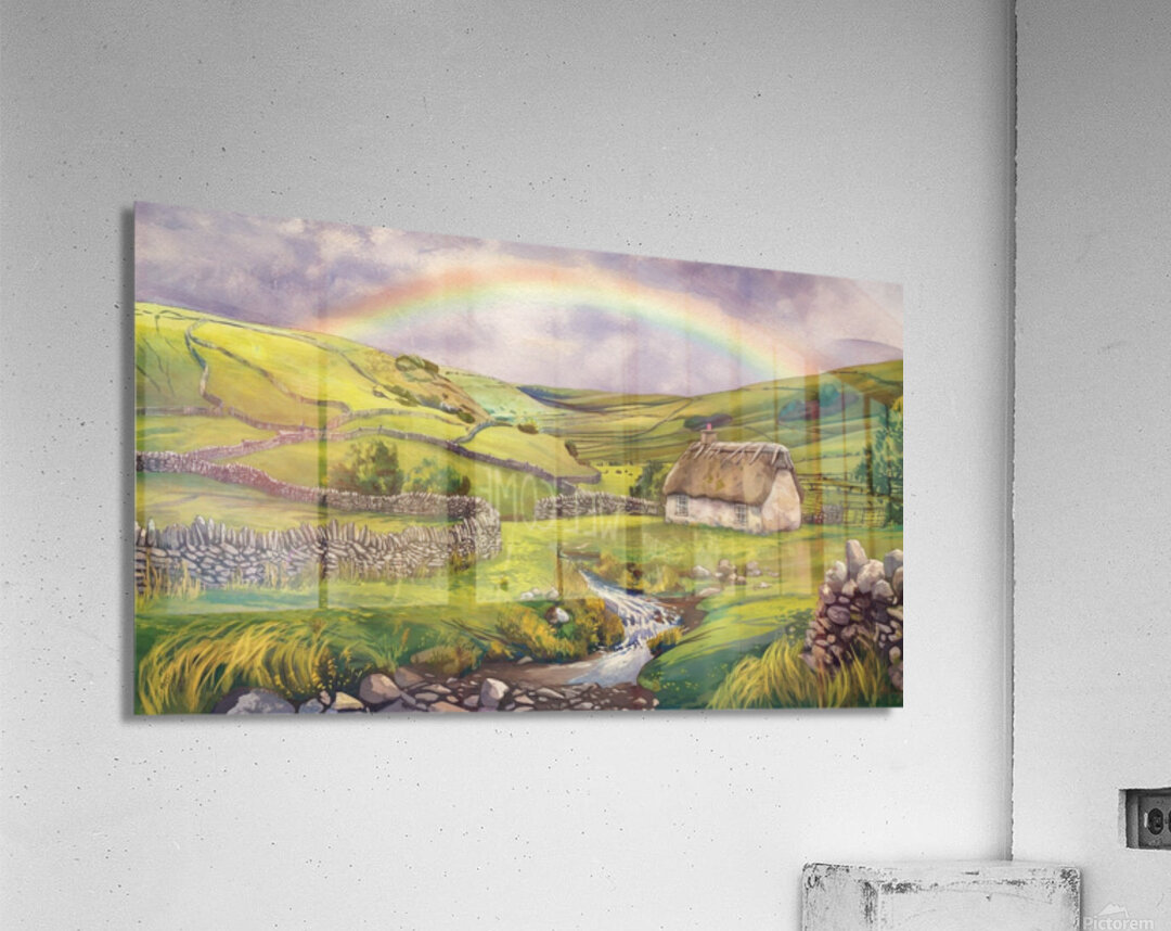 Whispers of the Emerald Isle: A Serene Irish Landscape  Acrylic Print