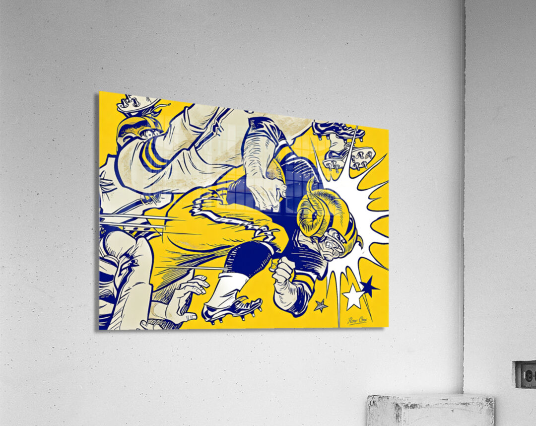 1965 LA Rams Art Remix Acrylic Print