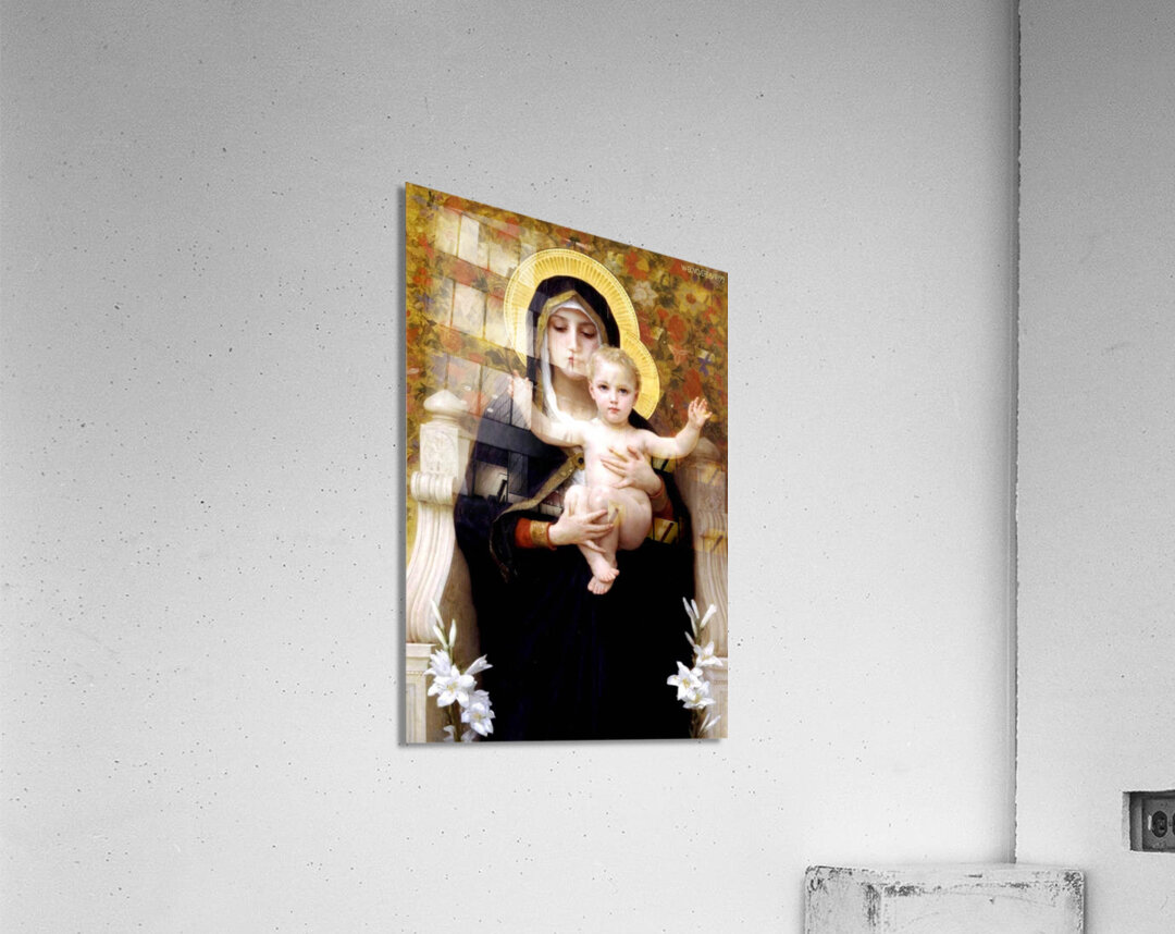 william-adolphe bouguereau - The Virgin of the Lilies . 1899 Acrylic Print