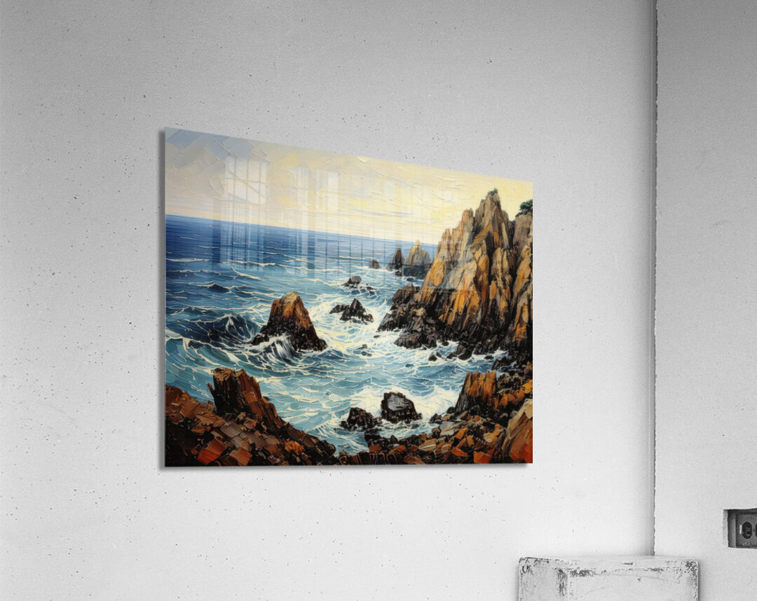 CRAGGY ROCKS ON SHORE Acrylic Print