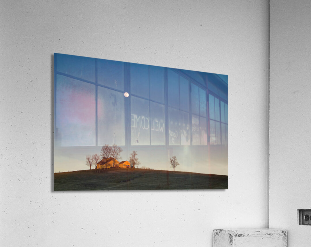 Moon Over Farmhouse Acrylic Print
