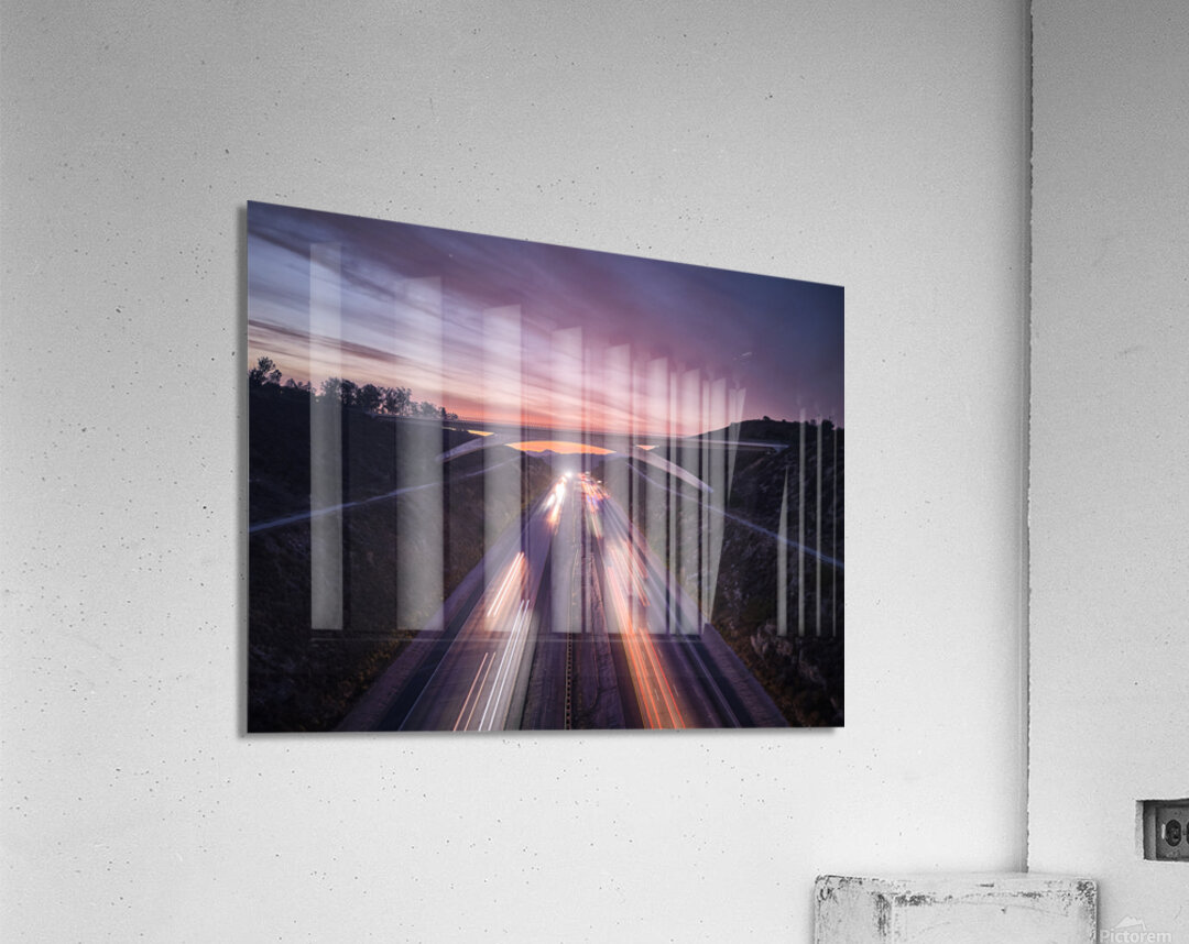 Lilac Bridge Sunrise Wide Angle Acrylic Print