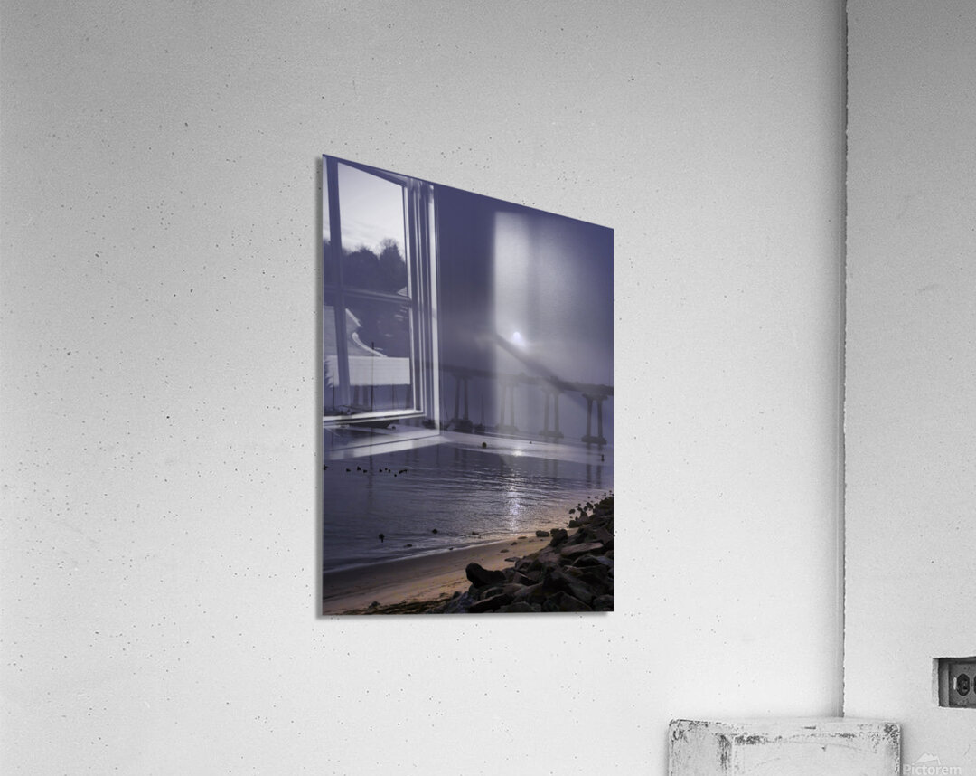 Coronado Bay Bridge Moonlight Sun Acrylic Print