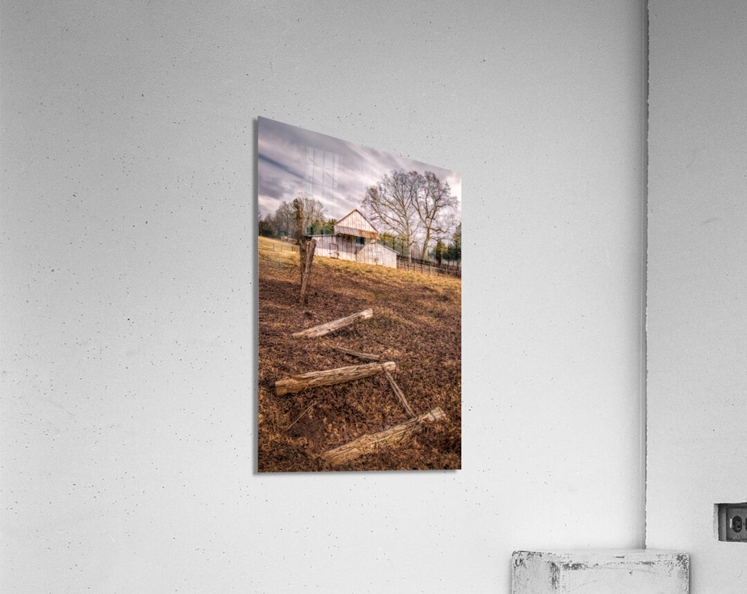 North Carolina Tobacco Barn in Winter Acrylic Print
