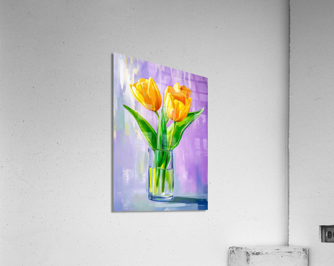 Tulips in a Glass Vase Acrylic Print