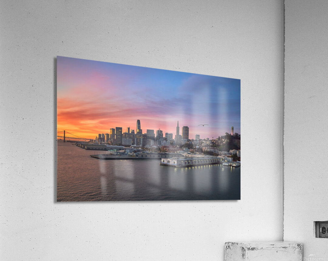 San Francisco Skyline Bay View Downtown Sunrise Acrylic Print