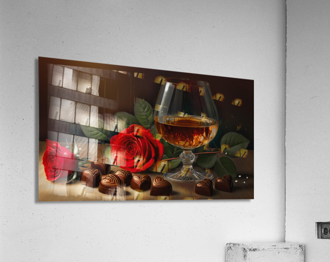 Brandy Chocolates and Roses Acrylic Print