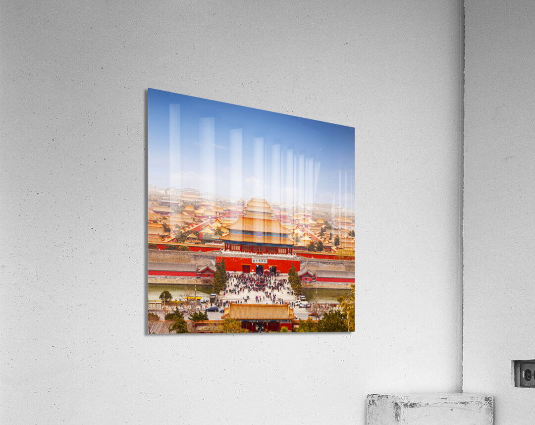Beijing Forbidden City Skyline Square Acrylic Print