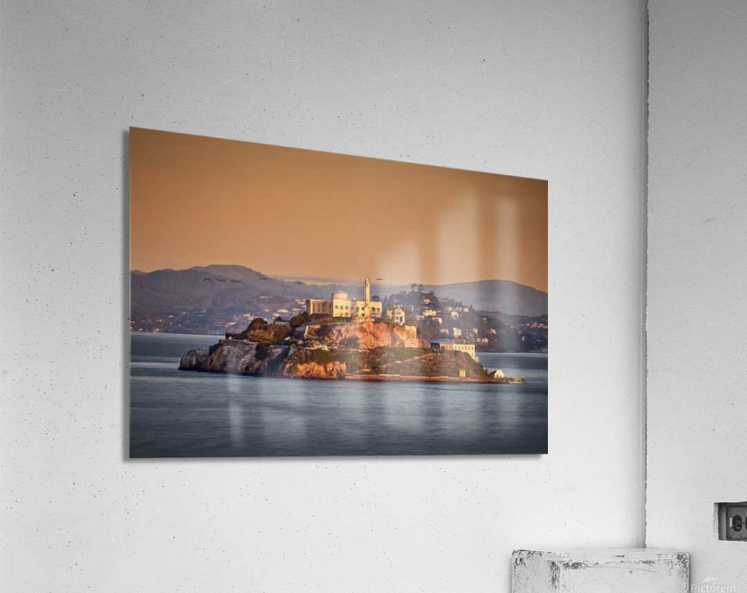 San Francisco Alcatraz Sunrise Birds Acrylic Print
