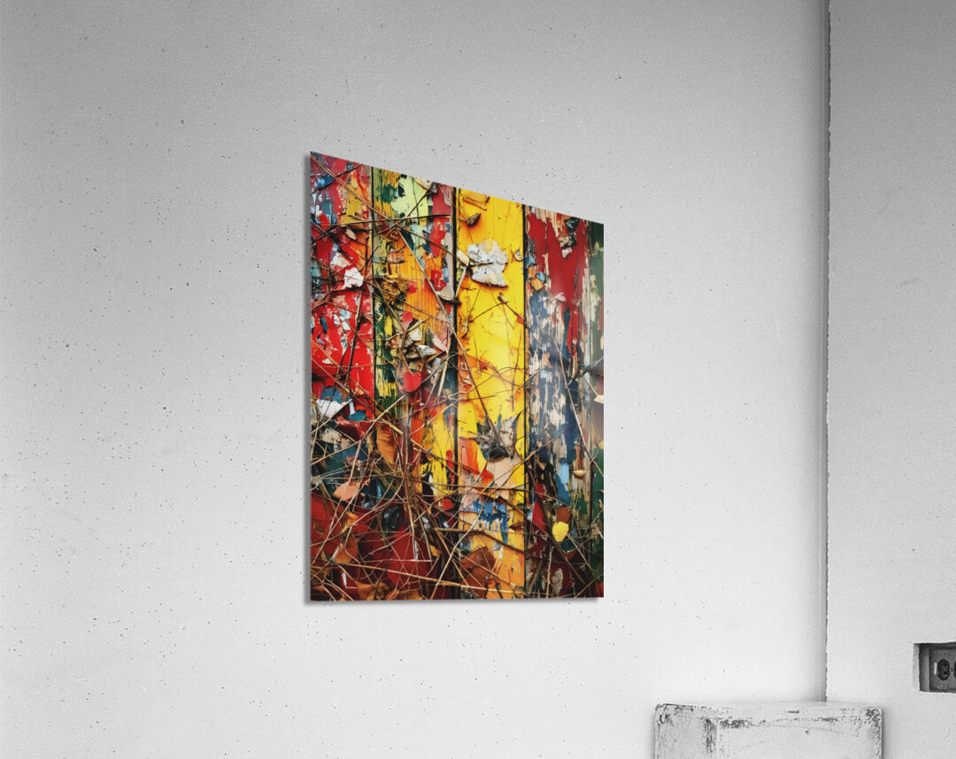 Side of the Barn in the Fall Impression acrylique