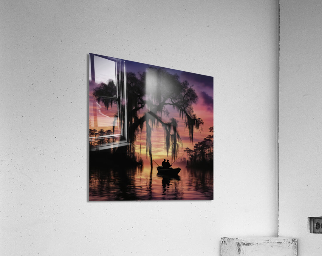 FISHING ON THE BAYOU Acrylic Print