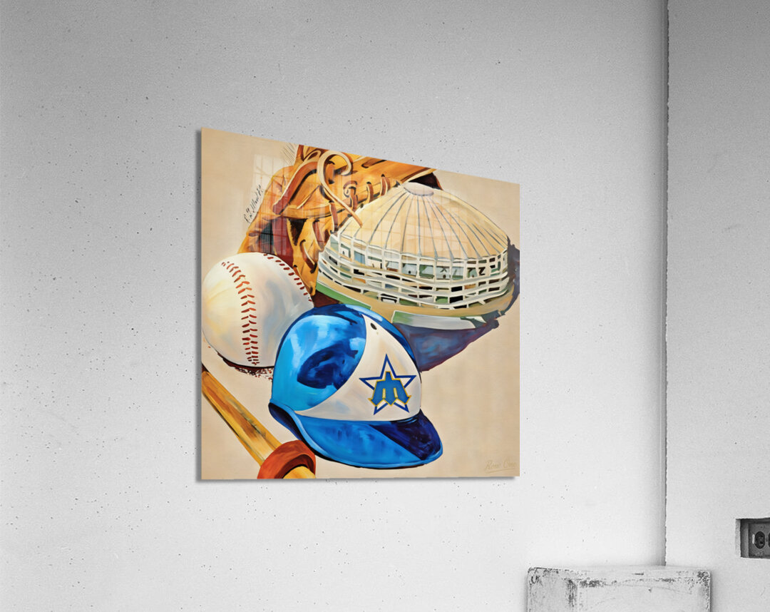 1980 Seattle Mariners Art Remix Acrylic Print