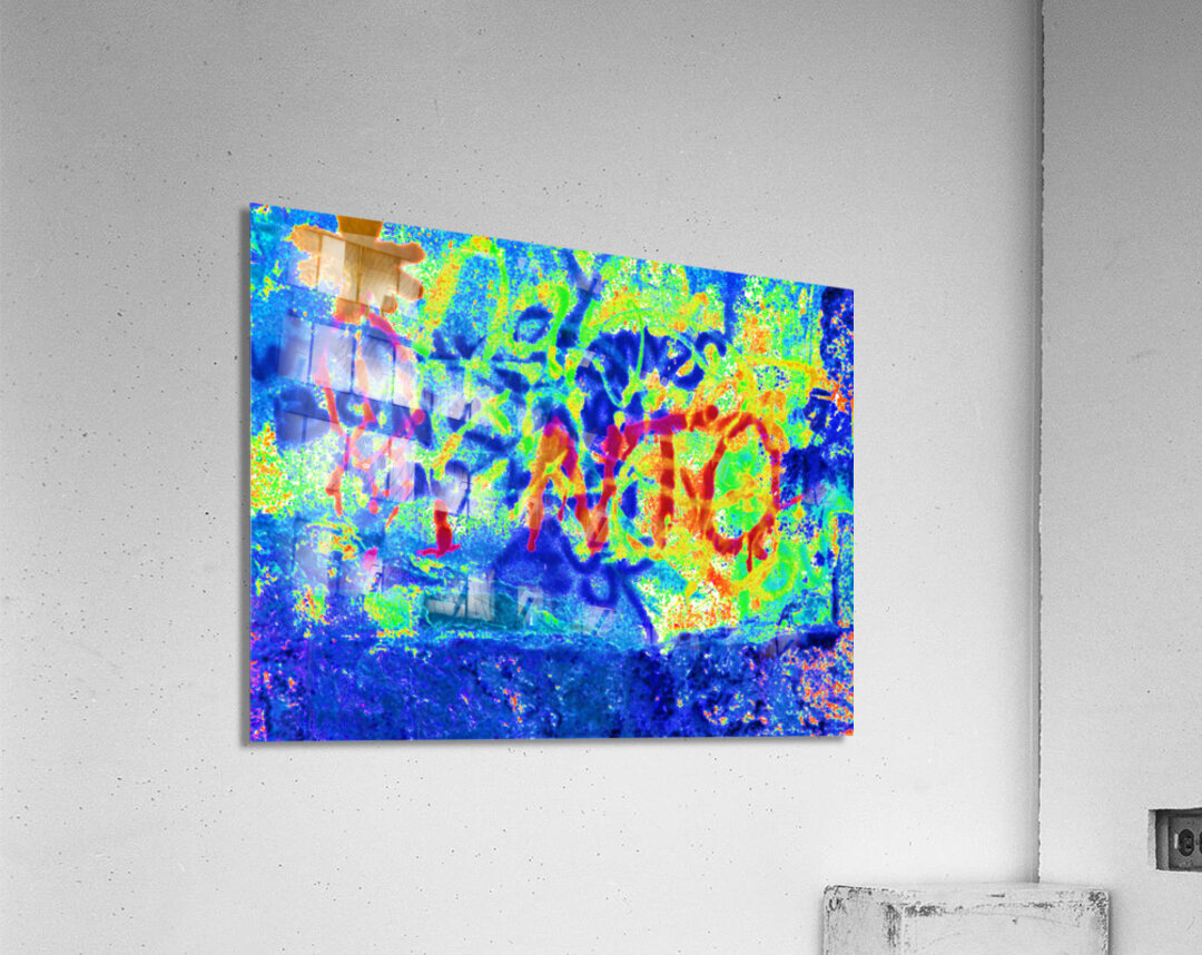  Abstract Wall Graffiti                                                                                               Acrylic Print