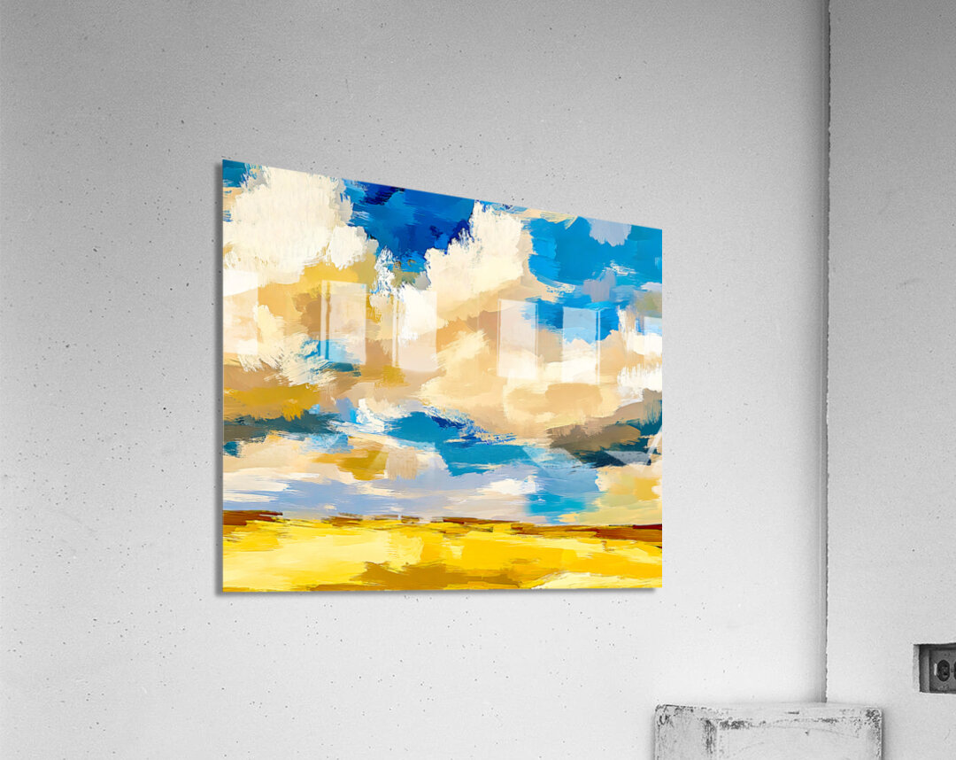 Simple Sunny Abstract Landscape Acrylic Print