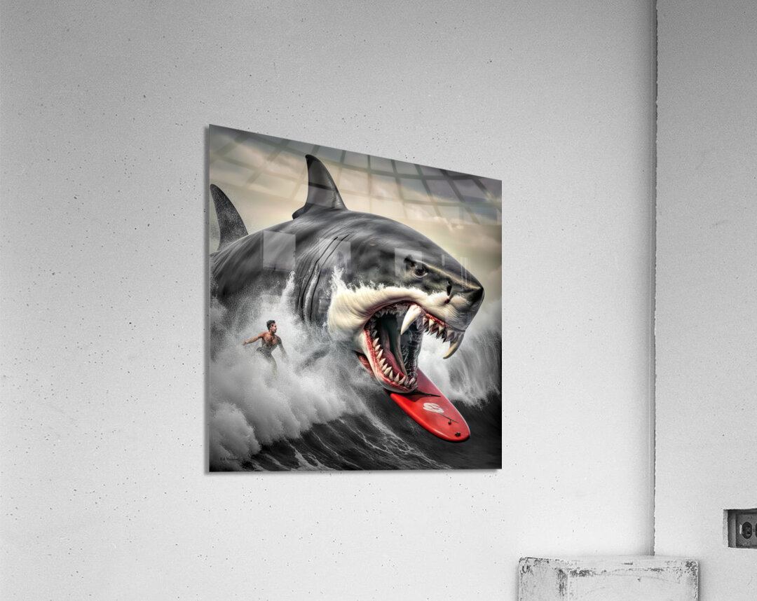 GREAT WHITE VAMPIRE.  SELECTIVE COLOR Acrylic Print