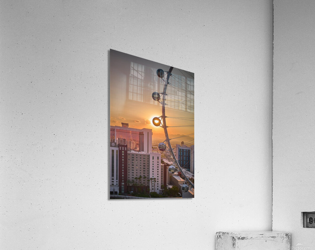 High Roller Las Vegas Sunset Pod Acrylic Print