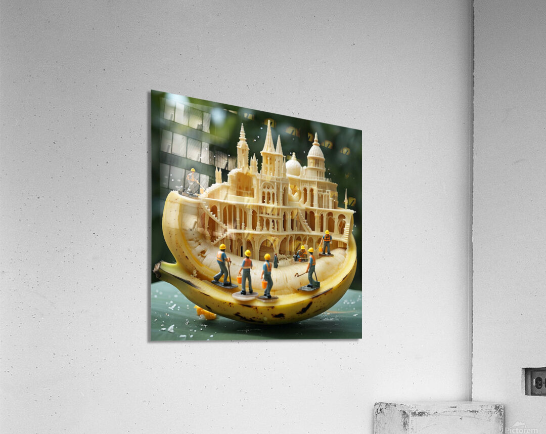 Banana Cathedral: Miniature Architectural Masterpiece Acrylic Print