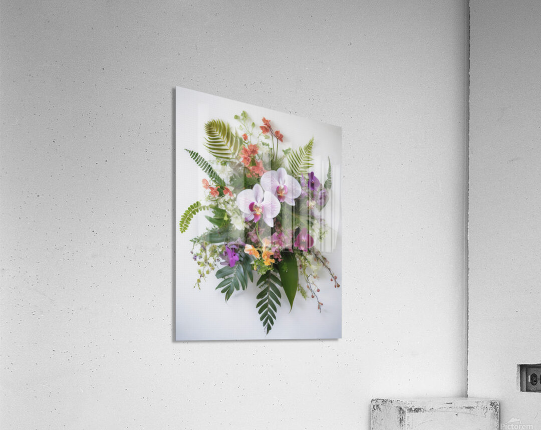Bouquet of Orchids and Ferns Acrylic Print
