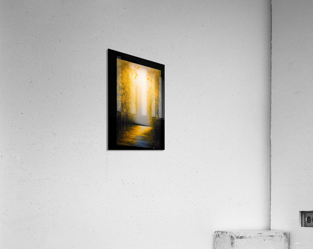 Golden Passage – Whispering Trees of Light Acrylic Print