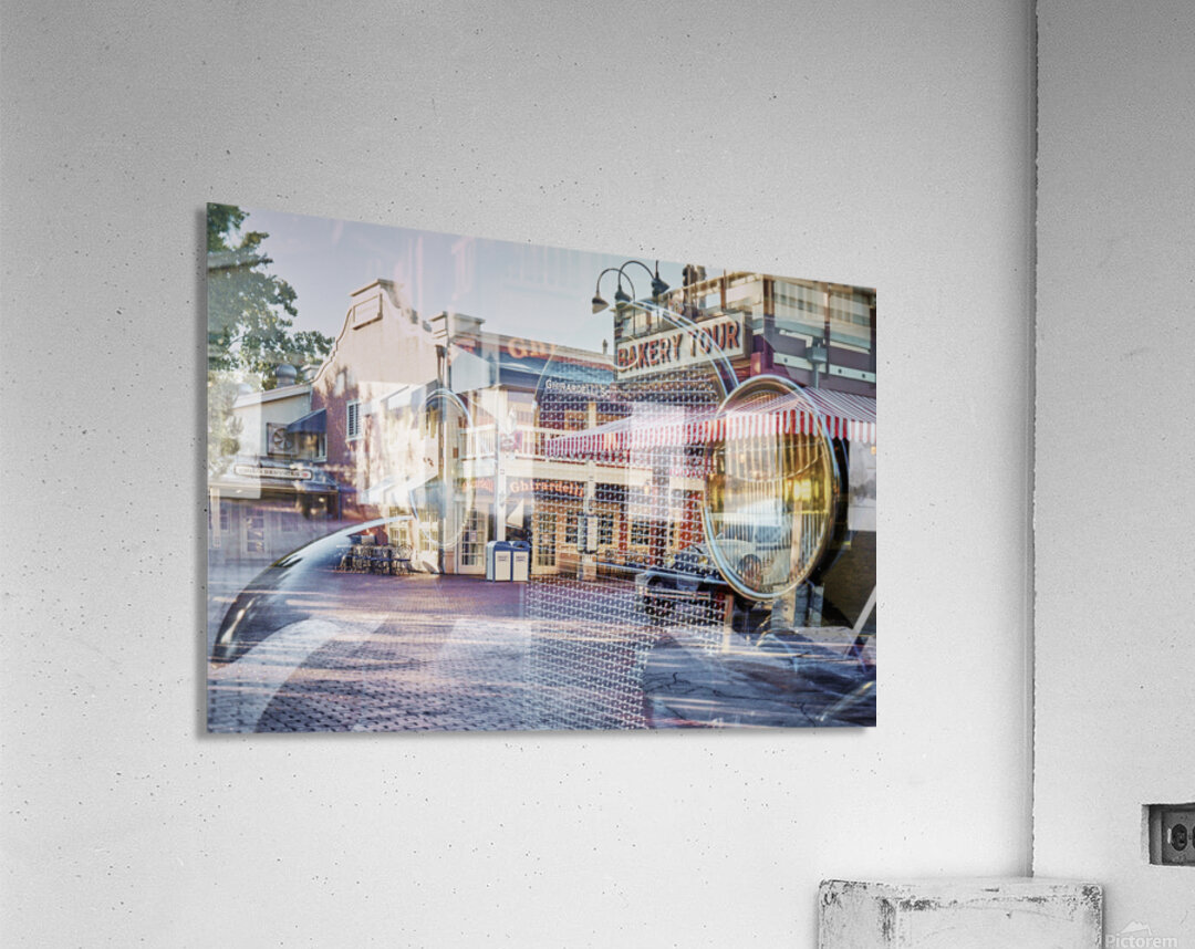 Bakery Truck Chocolate Shop Double Exposure Acrylic Print