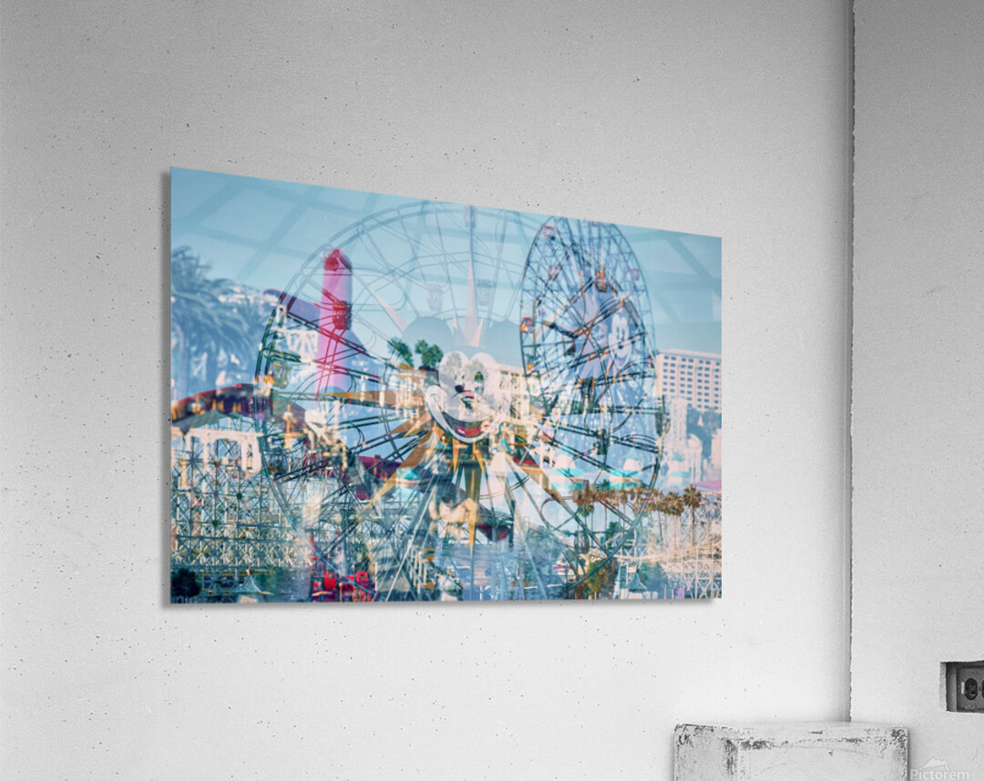 Mickeys Fun Wheel Double Exposure Acrylic Print