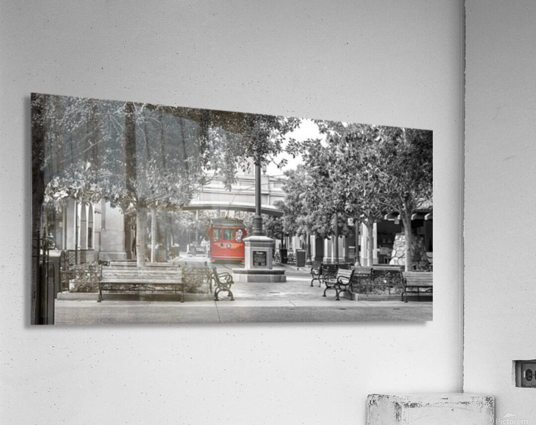 Red Trolley Welcome Acrylic Print